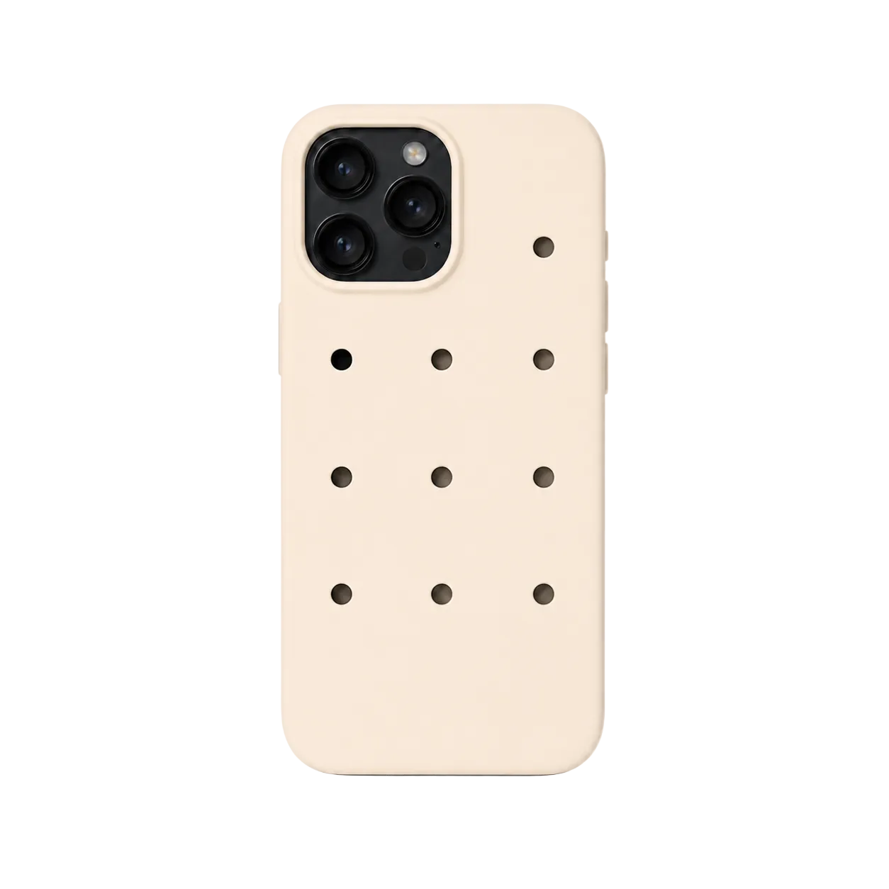 Pink phone case with camera cutout on a white background